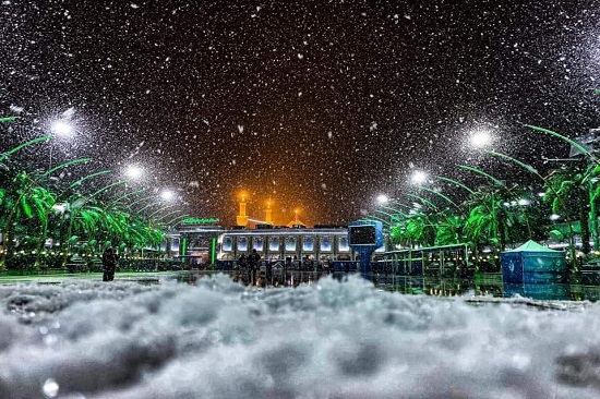 The possibility of snowfall in southern Iraq